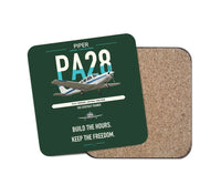 Thumbnail for Piper PA-28 Cherokee design on dark green 1 piece coaster