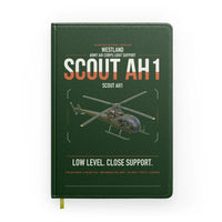 Thumbnail for Westland Scout AH1 design on dark green notebook