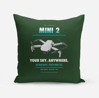 Thumbnail for DJI Mini 2 design on dark green pillow