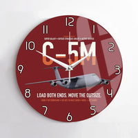 Thumbnail for C-5M Super Galaxy design on dark red no frame wall clock