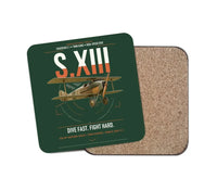 Thumbnail for SPAD S.XIII C.1 design on dark green 1 piece coaster