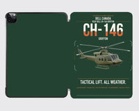 Thumbnail for Bell Canada CH-146 Griffon design on dark green ipad tablet case