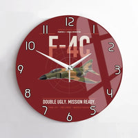 Thumbnail for F-4C Phantom II design on dark red no frame wall clock