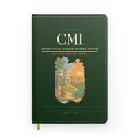 Thumbnail for University of Illinois Willard Airport (CMI) design on dark green notebook