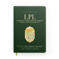 Thumbnail for Liverpool John Lennon Airport (LPL) design on dark green notebook