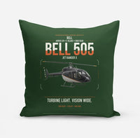 Thumbnail for Bell 505 Jet Ranger X design on dark green pillow