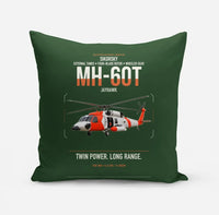 Thumbnail for Sikorsky MH-60T Jayhawk design on dark green pillow