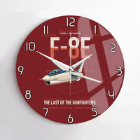 Thumbnail for F-8E Crusader design on dark red no frame wall clock
