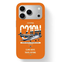 Thumbnail for Cessna T210N Centurion design on orange magsafe iphone case, for iPhone 17 Pro