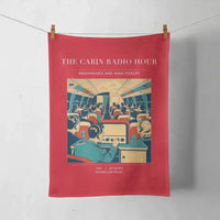 Thumbnail for VINTAGE G4229 - The Cabin Radio Hour - Designed Towels design on red