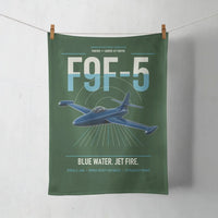 Thumbnail for F9F-5 Panther design on dark green towel