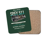 Thumbnail for SPEY 511 design on dark green 1 piece coaster