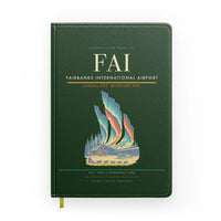 Thumbnail for Fairbanks International Airport (FAI) design on dark green notebook