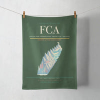 Thumbnail for Glacier Park International Airport (FCA) design on dark green towel