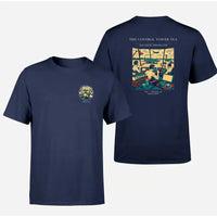 Thumbnail for VINTAGE G4375 - The Control Tower Tea - Double-Side T-Shirt design on navyblue double side t shirt