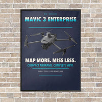Thumbnail for DJI Mavic 3 Enterprise vertical canvas print - framed - navy blue background