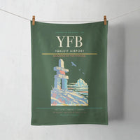 Thumbnail for Iqaluit Airport (YFB) design on dark green towel
