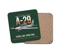 Thumbnail for A-29 Super Tucano Light Attack design on dark green 1 piece coaster