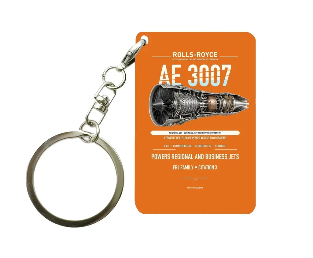 AE 3007 Key Chain design on orange key chain