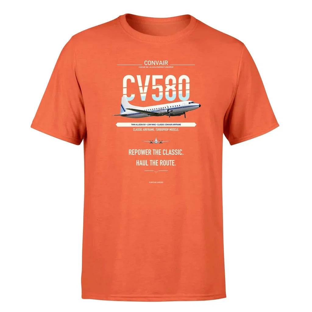 Convair 580 design on orange single side