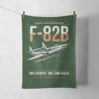 Thumbnail for F-82B Twin Mustang design on dark green towel