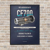 Thumbnail for CF700 vertical canvas print - framed - navy blue background
