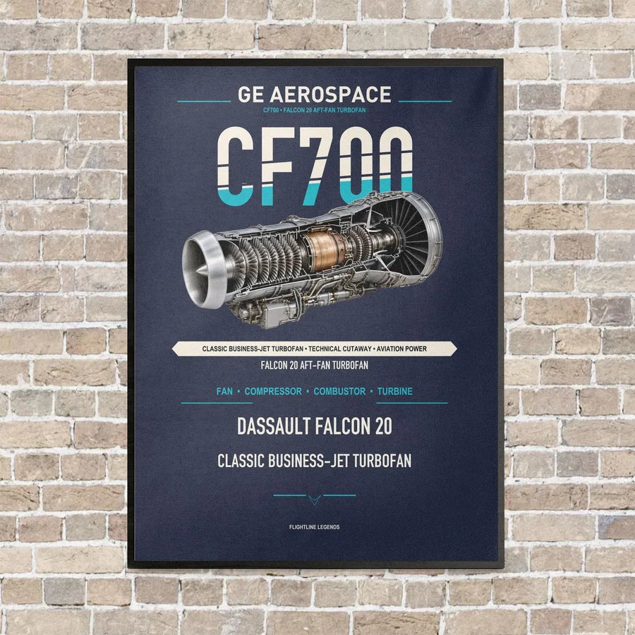 CF700 vertical canvas print - framed - navy blue background