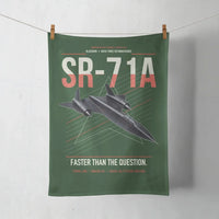 Thumbnail for SR-71A Blackbird design on dark green towel