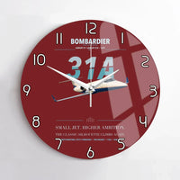 Thumbnail for Bombardier Learjet 31A design on dark red no frame wall clock