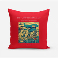 Thumbnail for VINTAGE G4374 - The Flight Kitchen Ballet - Designed Pillows design on red