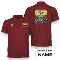 Thumbnail for VINTAGE G4498 - The Spice Market Circle - Double-Side Polo T-Shirt design on red+name