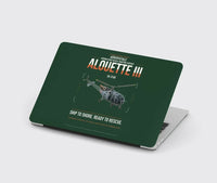 Thumbnail for Aérospatiale SA 316B Alouette III design on dark green MacBook case