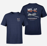 Thumbnail for MQ-4C Triton IFC-4 design on navy blue double-side t-shirt, double-side print