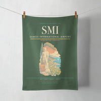 Thumbnail for Samos International Airport (SMI) design on dark green towel