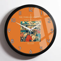 Thumbnail for VINTAGE G4114 - The Terrace Spotters - Designed Wall Clocks design on orange framed