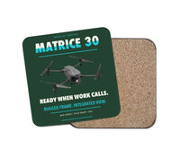 Thumbnail for DJI Matrice 30 design on dark green 1 piece coaster