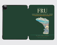 Thumbnail for Manas International Airport (FRU) design on dark green ipad tablet case