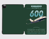 Thumbnail for Bombardier Challenger 600 design on dark green ipad tablet case