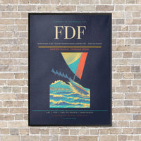 Thumbnail for Martinique Aimé Césaire International Airport FDF — Fort-de-France vertical canvas print - framed - navy blue background