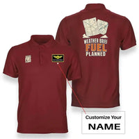 Thumbnail for SIGNAL 280 - Weather Brief Fuel Planned - Double-Side Polo design on red double side polo with custom name badge