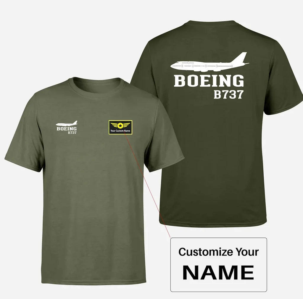 Boeing 737 Printed Designed Double-Side T-Shirts - view 13