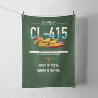 Thumbnail for Canadair CL-415 design on dark green towel