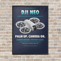 Thumbnail for DJI Neo vertical canvas print - framed - navy blue background
