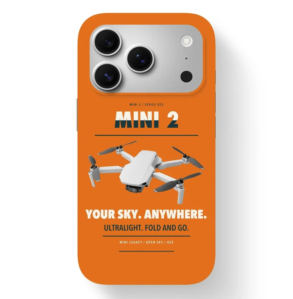 DJI Mini 2 Case design on orange iphone case