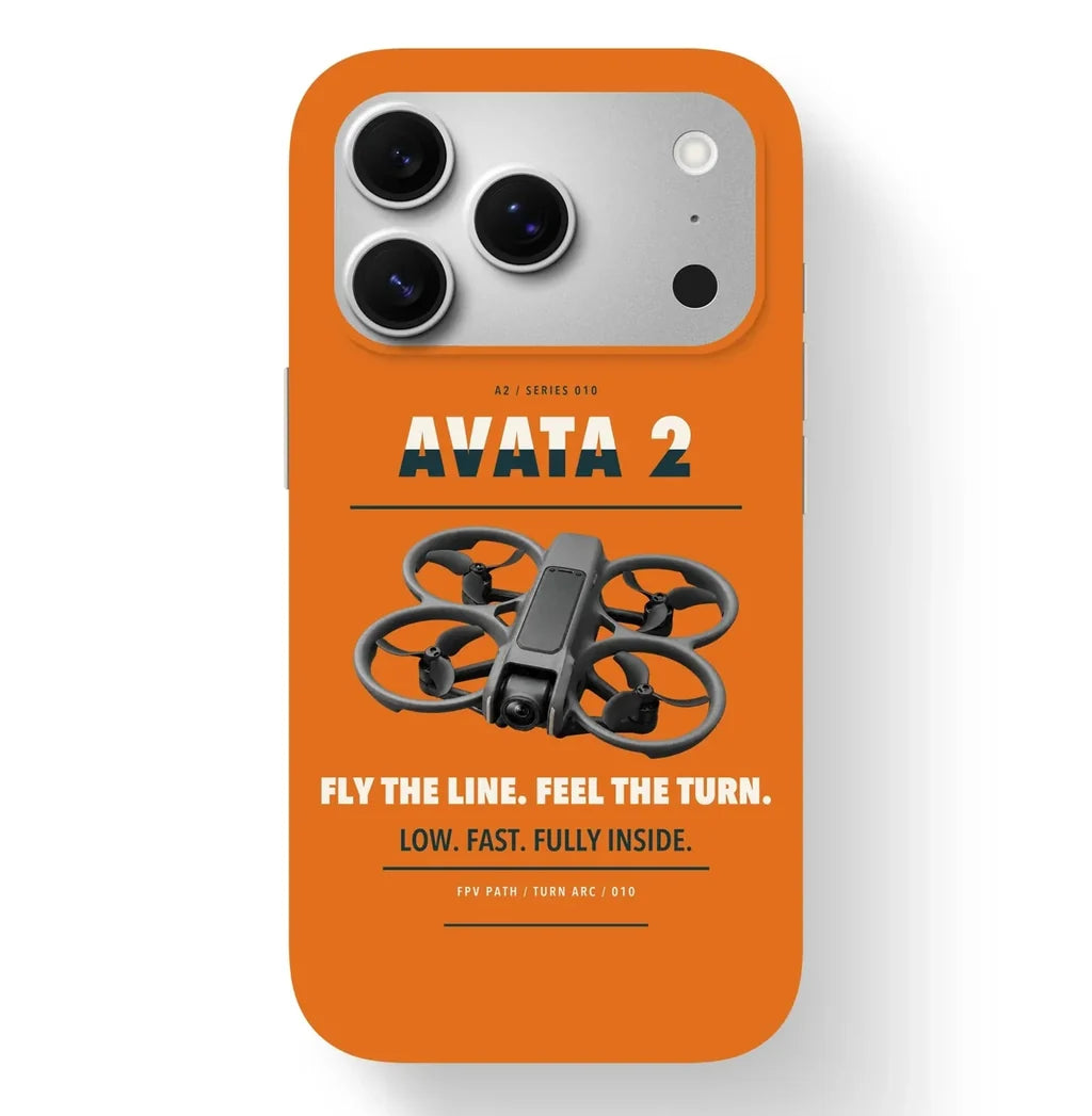 DJI Avata 2 Case design on orange iphone case