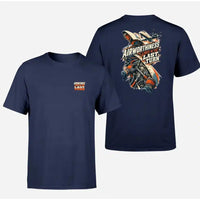 Thumbnail for SIGNAL 668 - Airworthiness Lives In The Last Turn - Double-Side T-Shirt design on navy blue double side t shirt
