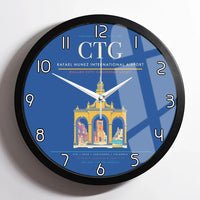 Thumbnail for Rafael Nunez International Airport CTG Wall-Clock Framed - Blue
