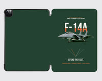 Thumbnail for F-14A Tomcat Defend The Fleet design on dark green ipad tablet case