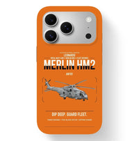 Thumbnail for Leonardo AW101 Merlin HM2 design on orange magsafe iphone case, for iPhone 17 Pro