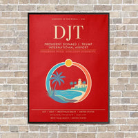 Thumbnail for President Donald J. Trump International Airport DJT - Canvas Framed - Red